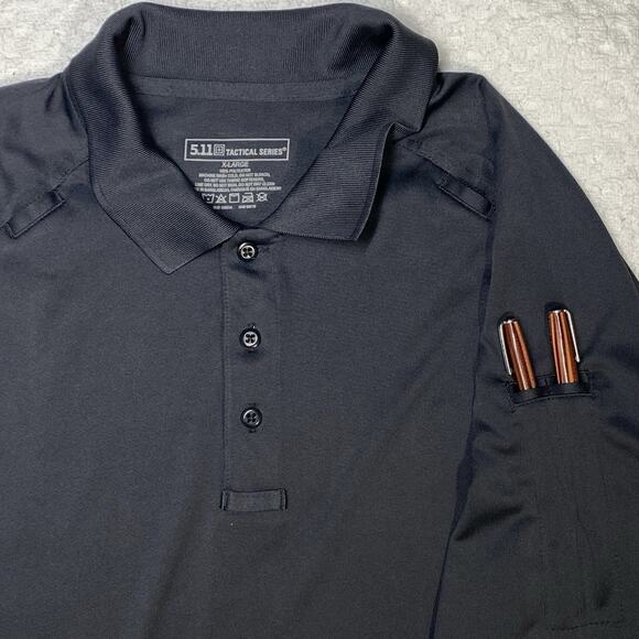 5.11 Tactical Series Polo Shirt Mens Size XL Dark Grey Polyester Short Sleeve - Picture 1 of 5